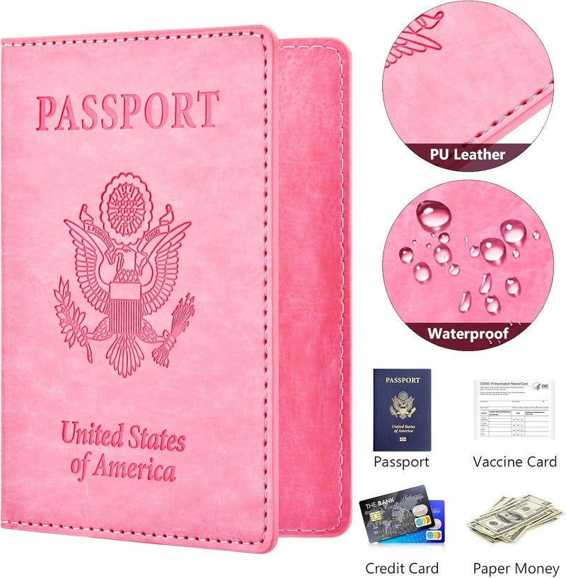 Eoehro Passport Holder for Travel Essentials-2Pack, Passport Wallet Cover Case for Travel Must Haves Accessories,Passport Book Holders for Women and Men - Image 4